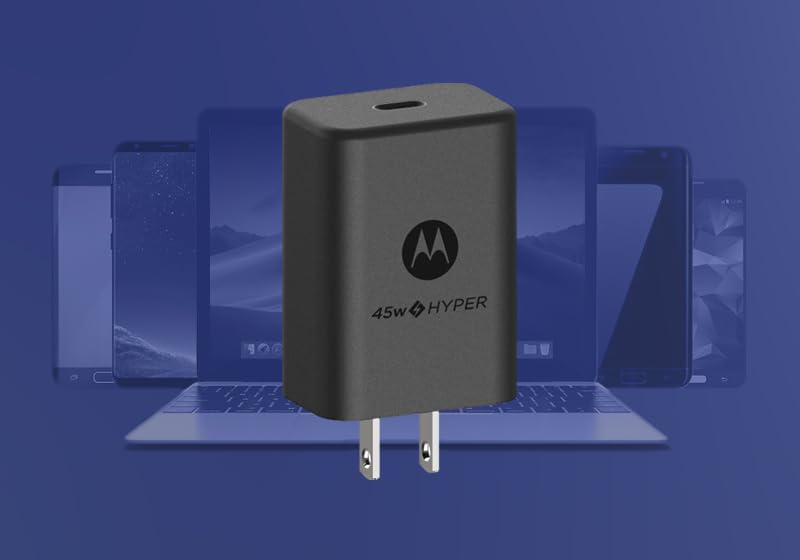 Motorola TurboPower 45W USB-C Solo Charger for Motorola Razr+ (2024/2025/2026) - No Cable