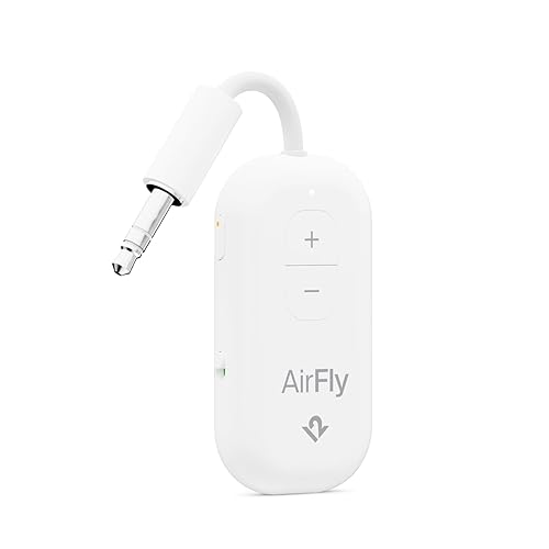 AirFly Pro 2 - Bluetooth Adapter, Pair 2 AirPods or Wireless Headphones - 3.5mm AUX Bluetooth Transmitter and Receiver for Cars, Boats, Treadmills