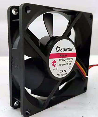 KDE1208PKV3 SUNON 12V 80mm Fan, 12V 0.8W 8020 3-pin Cooling Fan