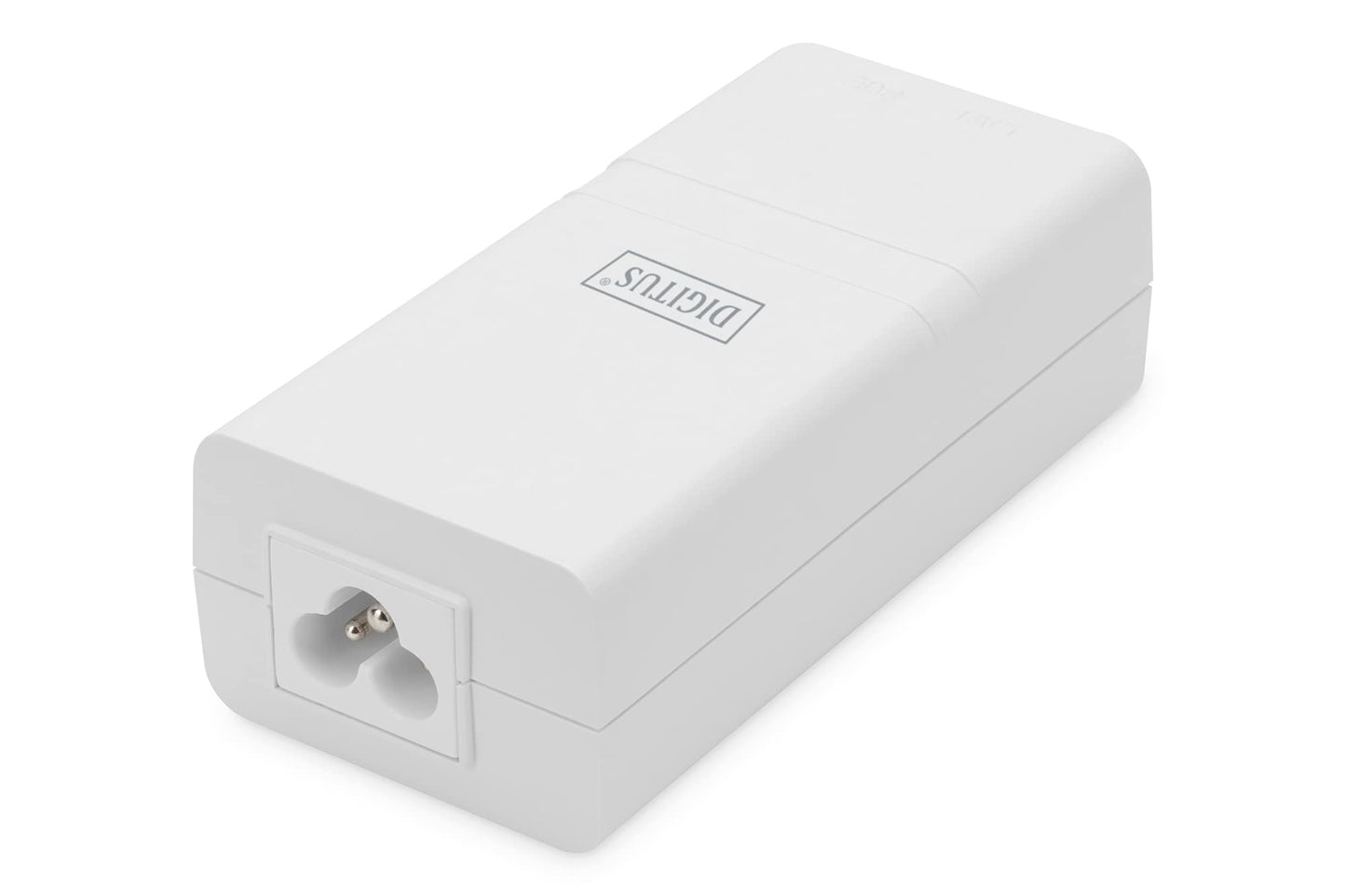 Digitus ASSMANN Gigabit Active 802.3at PoE Midspan 4-Port Switch for Desktop, Laptop, IP Camera, Printer with RJ45, PoE Interface, Plastic Case