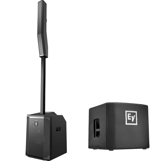 Electro-Voice Evolve 50 Portable 1000W Bluetooth-Enabled Subwoofer and Column Speaker Kit Bundle with EVOLVE50-SUBCVR Cover for Evolve 50 Subwoofer