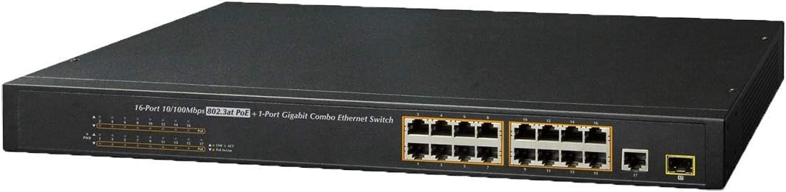 Lorex 16 Port PoE+ Switch for IP Security Camera Systems, Power Over Ethernet Switch for High Speed Transmission, Adds 16 Channels to Existing NVR