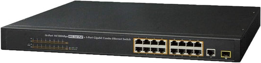 Lorex 16 Port PoE+ Switch for IP Security Camera Systems, Power Over Ethernet Switch for High Speed Transmission, Adds 16 Channels to Existing NVR