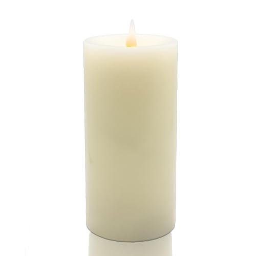 HVTDECOR Flameless LED Candles, Realistic Flickering Flame, Set of Multiple (Ivory, 6 Inch)