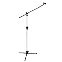 Hercules MS532B EZ Clutch Tripod Microphone Stand with 2 In 1 Boom & EZ Mic Clip