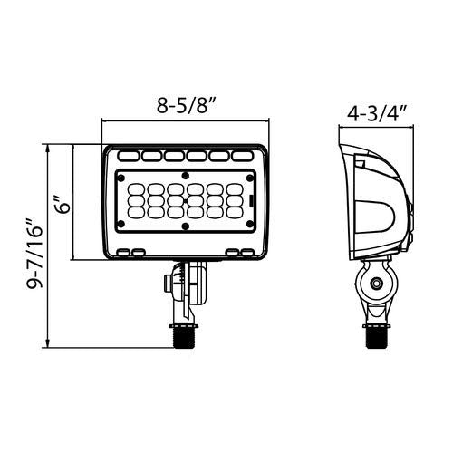 Morris 71141A LED ECO-Flood Light with 1/2" Adjustable Knuckle 30W 3538 lm 120-277V 5000K White