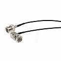 HangTon Camera Monitor HD 3G SDI Video Coaxial Cable 75ohm Right Angle BNC to Straight BNC Thin Flex Cable 2M