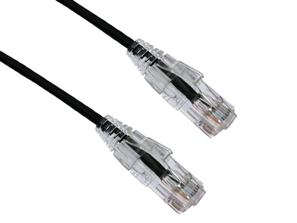 Axiom 25FT CAT6A BENDNFLEX Ultra-Thin SNAGLESS Patch Cable 650MHZ (Black)