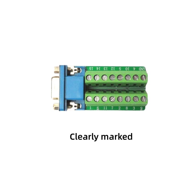 Luo Qiufa D-SUB DB15 Female 15-pin Jack Port to Terminal Breakout Board Connector, DR15 VGA