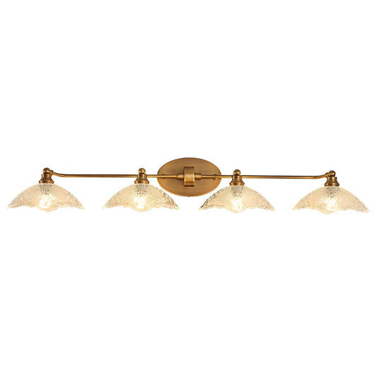 JSDKIUT Vintage Bathroom Mirror Light?Vanity Light?Vintage Bathroom Vanity Light Fixture 4-Light-A Brass