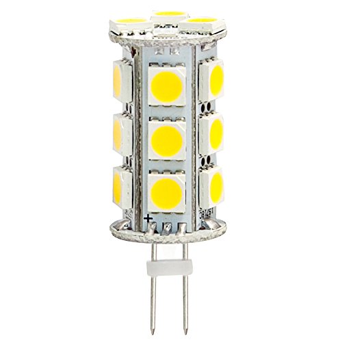 HERO-LED BTG4-18T-WW Back Pin Tower G4 LED Halogen Replacement Bulb, 3.6W, 20-25W Equal, Warm White 3000K, 5-Pack(Not Dimmable)