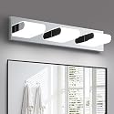 KDG LED Modern Bathroom Vanity Light Fixtures, 3 Lights Stainless Steels Silver 5000K Wall Lighting Over Mirror, Lights for Dressing Room, Bedroom