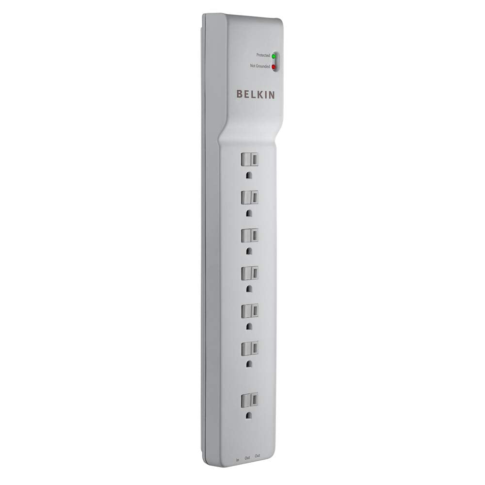Belkin Power Strip, Belkin Surge Protector with 7 AC Multiple Outlets, 6 ft Long Heavy Duty Extension Cord for Home, Office, Travel, Laptop, Computer