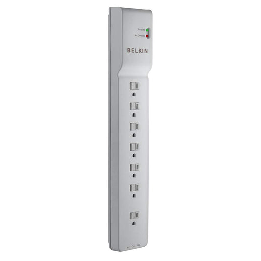 Belkin Power Strip, Belkin Surge Protector with 7 AC Multiple Outlets, 6 ft Long Heavy Duty Extension Cord for Home, Office, Travel, Laptop, Computer