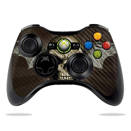 MightySkins Carbon Fiber Skin for Microsoft Xbox 360 Controller - Skeletor | Protective, Durable Textured Carbon Fiber Finish | Easy to Apply, Remove
