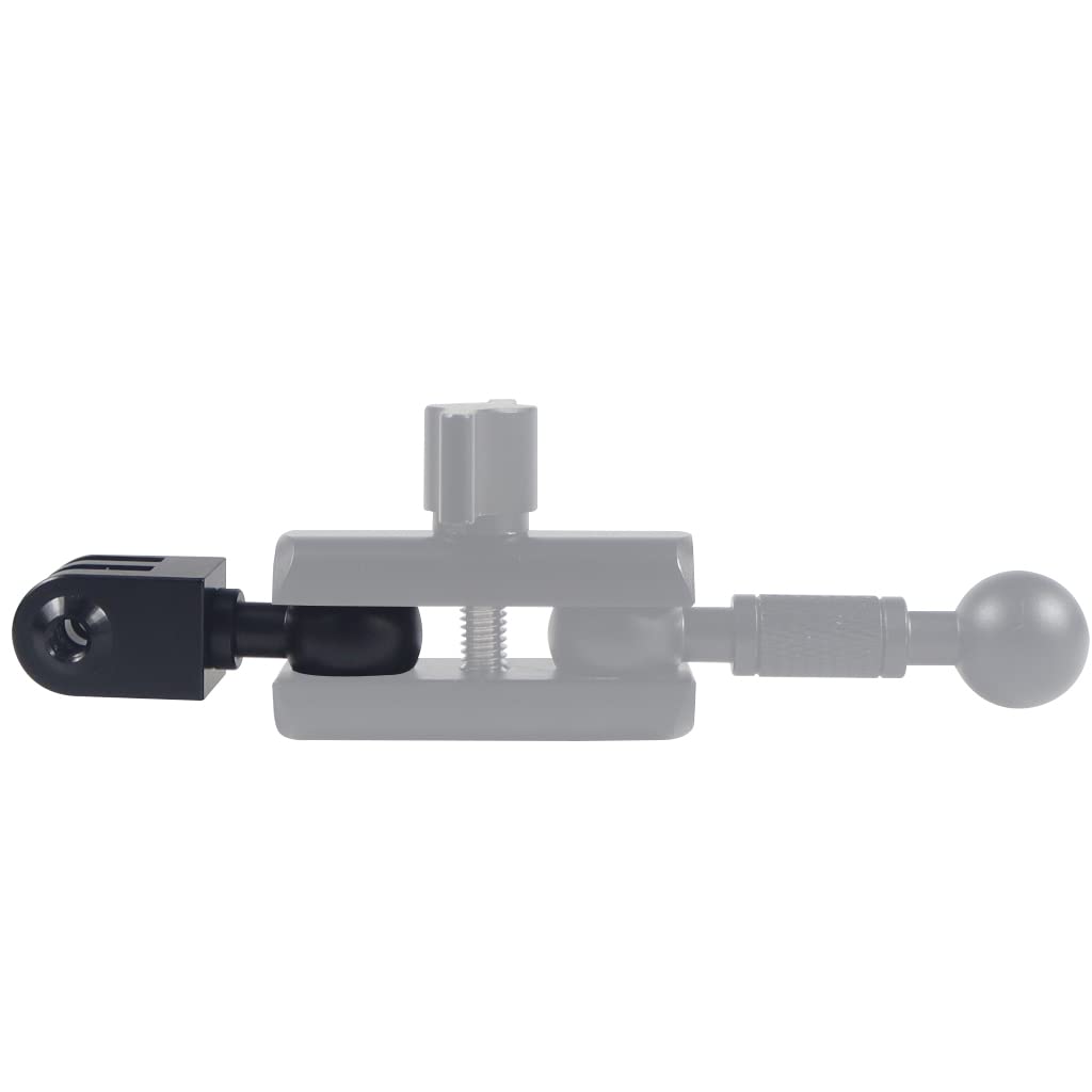 NovelGoal Aluminum 17mm Ball Head Adapter Clip Compatible with Go-pro Hero 11 10 Camera Accessories Phone Holder Car Recording Bracket
