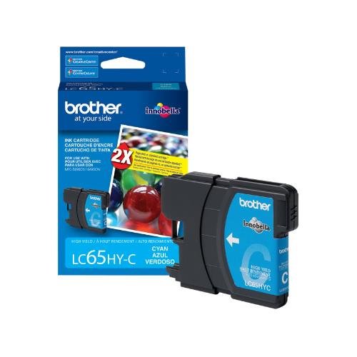 Brother LC65HYC OEM Ink - MFC 5890CN 5895CW 6490CW 6890 CDW High Yield Cyan Ink (750 Yield) OEM