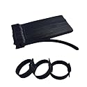 6 Inches Black Reusable Cable Ties,Multi-purpose Adjustable Cord Straps, Cable Organizer,Cord Wrap and Hook Loop Cords Management,Adjustable Cord Ties