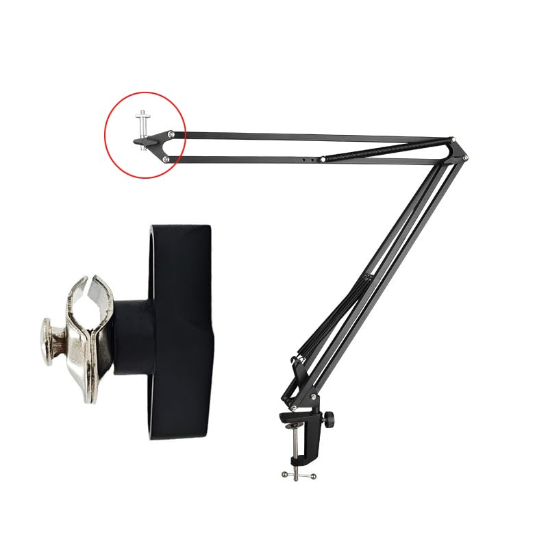 ThtRht 3 Pack Boom Arm Screw Mount Bolt Bracket Replacement Clamp Fastener with Tightening Knob for Mic Arm Stand Microphone Arm Scissor Microphone