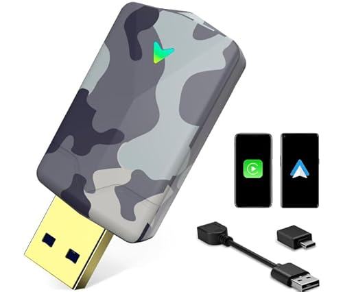 CODONOVA 2026 Mini Wireless CarPlay Adapter, Fast Stable Connection, No Latency, Converts Wired to Wireless for Carplay & Android Auto, Easy Setup in