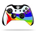 Protective Vinyl Skin Decal Skin Compatible with Microsoft Xbox One/One S Controller wrap Sticker Skins Rainbow Flood