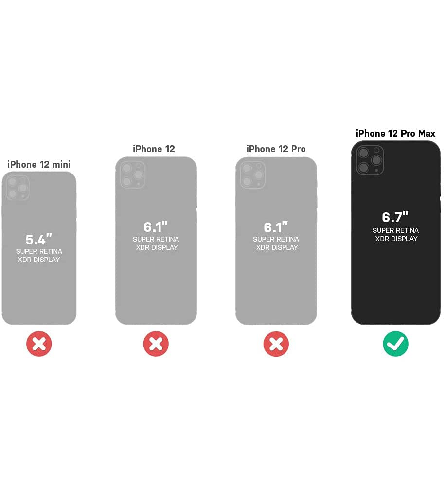 OtterBox Defender Antimicrobial Series Case & Holster for iPhone 12 PRO MAX (ONLY) Retail Packaging (Varsity)