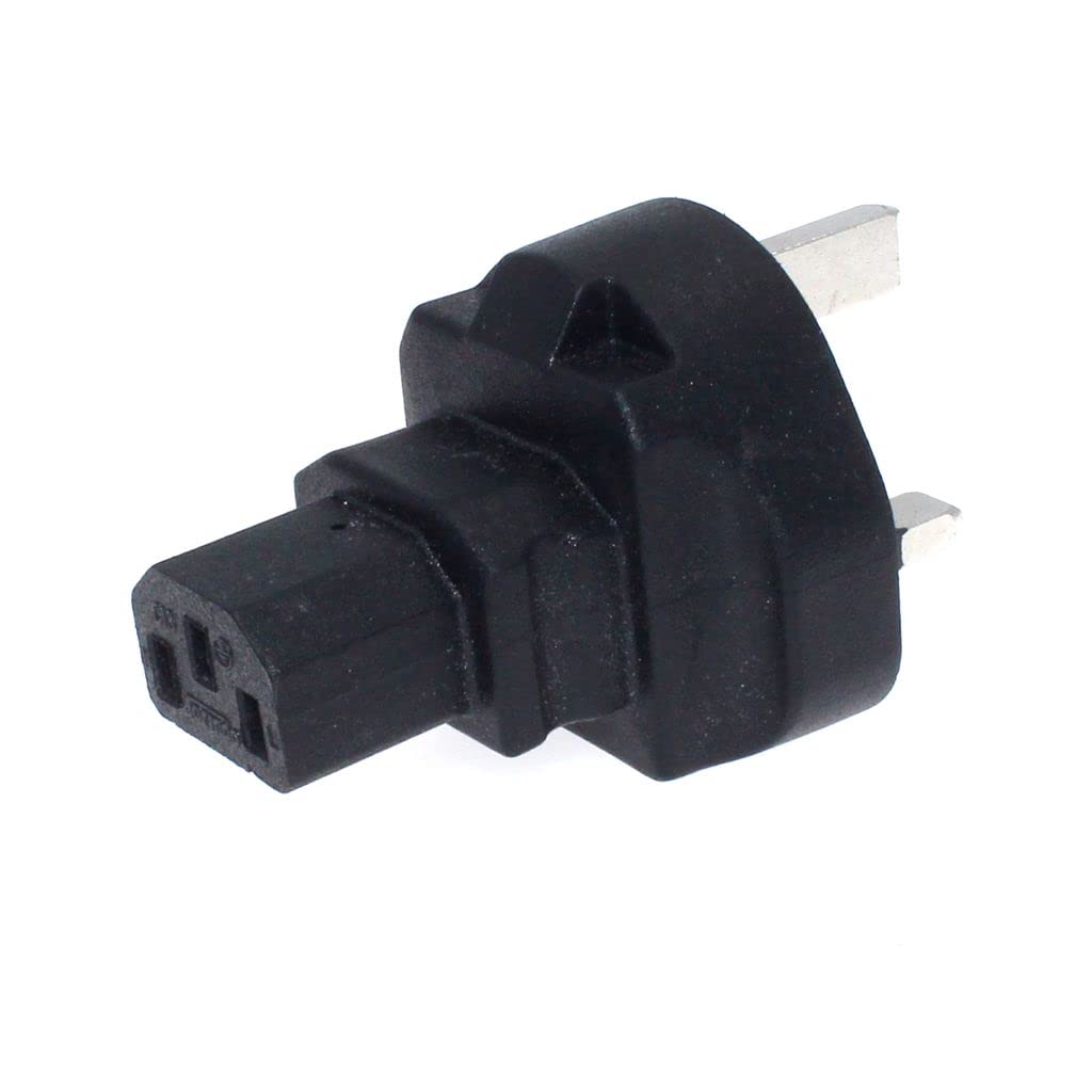 Toptekits UK to C13 Power Adapter,UK 3-Pole Male to IEC 320 C13 AC Power Adapter,UK BS1363 to C13 PDU/UPS Server, UK Plug. Britain Converter (UK…