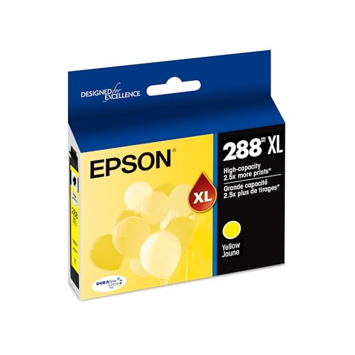 EPSON 288 DURABrite Ultra Ink High Capacity Yellow Cartridge (T288XL420-S) Works with Expression XP-330, 430, 434, 340, 440, 446