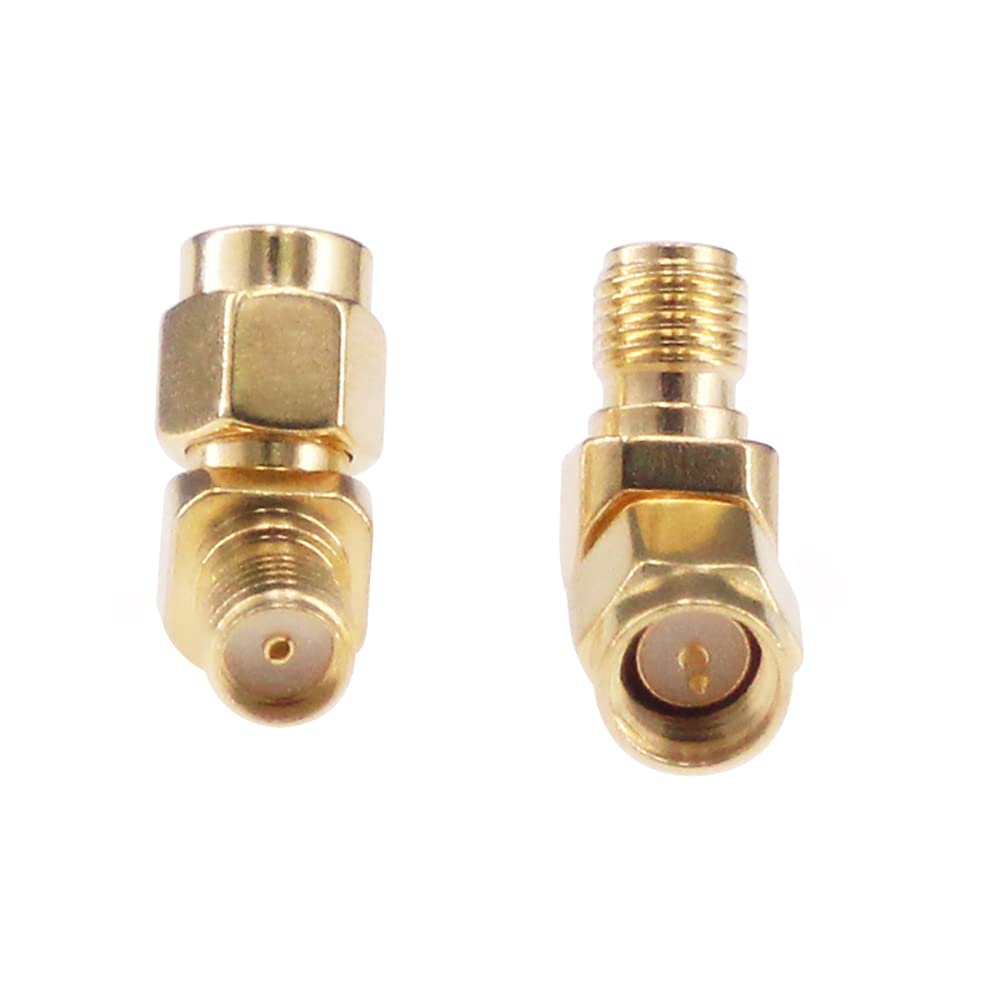 RFaha 3pcs SMA Male to Female FPV Antenna Adapter Gold Plated Connector for Wi-Fi Antenna/Signal Booster/Drone Controller Transmitter(F53-3)