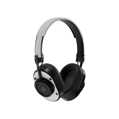 MASTER & DYNAMIC MH40 Over-Ear Wireless Headphones Gen II, Black Metal/White Leather