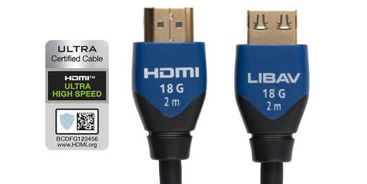 Liberty Halo 18G Commercial Grade in-Wall Rated Series High Speed HDMI with Ethernet Cables Supports 4K60 4:4:4, eARC, All HDCP Levels 2.5 Meter.