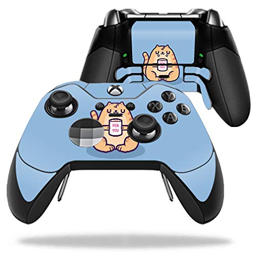 MightySkins Skin Compatible with Microsoft Xbox One Elite Controller - F You Cat | Protective, Durable, and Unique Vinyl Decal wrap Cover | Easy