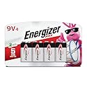 Energizer MAX 9V Batteries (4 Pack), 9 Volt Alkaline Batteries