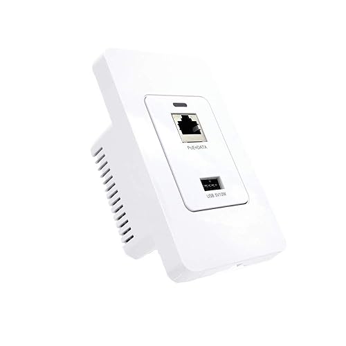 PoE Texas Gigabit PoE Splitter in-Wall USB Charging Port - Fast 5V USB Charging and RJ45 Power Over Ethernet Output for WiFi Internet Router, Camera