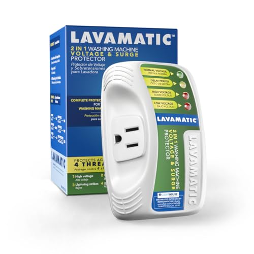 Lavamatic WS-10521 Electronic Voltage & Surge Protector for Front and Top Load Washers - Protect Your Washing Machine Against High and Low Voltage
