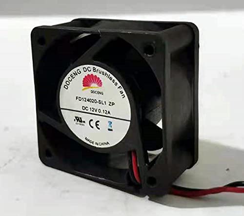 FD124020-SL1 ZP DOCENG 12V 40mm Fan, 12V 0.12A 4020 Server Fan