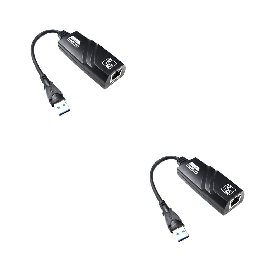 Magik 1-2 Pcs USB 3.0 Ethernet Adapter 1000Mbps Gigabit LAN Network for Windows Mac (2 Pack)