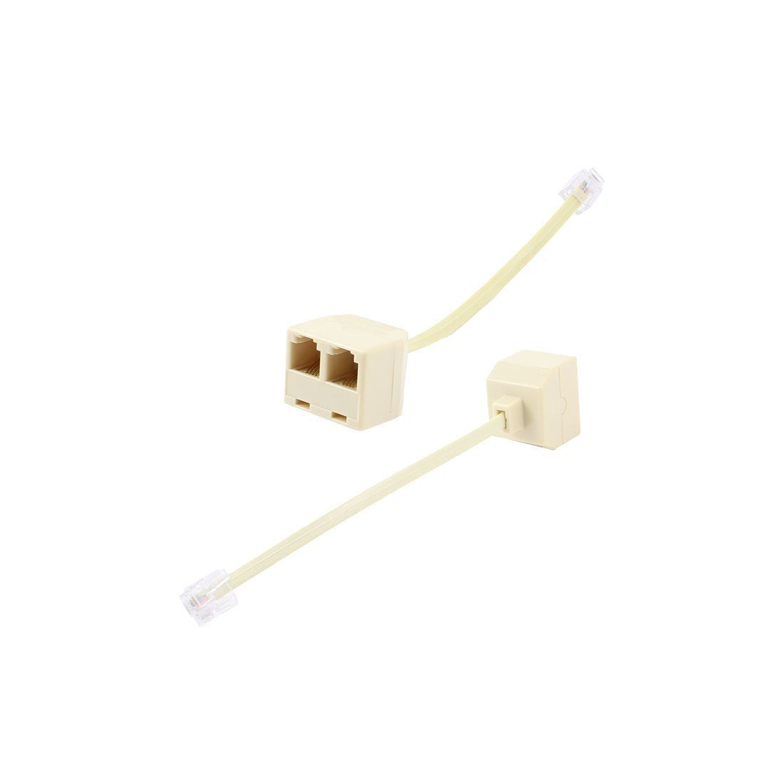 URBEST 2 PCS RJ11 Male to Female Two Way Telephone Splitter Converter Cable