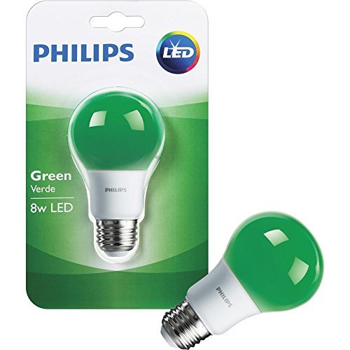 Philips 60 Watt Equivalent Green A19 Medium Base LED 8 Watt Equivalent Light Bulb