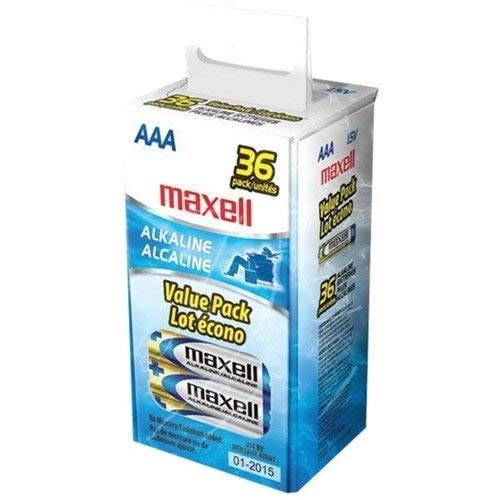 Maxell 723815 AAA Performance Long Lasting Alkaline Batteries - 36 Pack, Computer