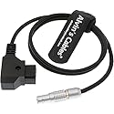 Alvin's Cables Flexible 2 Pin Male to D-tap Power Cable for Teradek, SmallHD Monitor, Vaxis 60cm|23.6inches Braided Wire