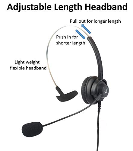 WirelessFinest Replacement for Headset Headphones with Adjustable Volume and Mute Control IP Telephone Cisco 7931 7940 7960 7970 7962 7975 7961 7971