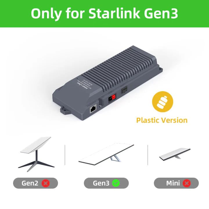 XTAR EL6 12V to 57V DC Power Conversion Kit for Starlink Gen 3