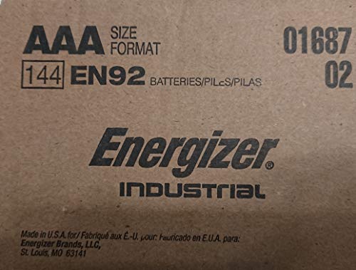 Industrial Alkaline Bid Battery, AAA, 1.5-Volt