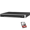 DS-7616NI-Q2/16P with 2TB Hard Drive Storage, H.265 16 Channel PoE 4K 8MP Network Video Recorder NVR, Plug & Play, International Original English