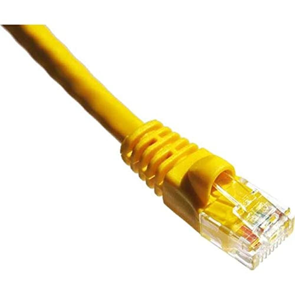 Axiom C5EMB-Y8-AX Patch Cable - RJ-45 (M) to RJ-45 (M) - 8 ft - UTP - CAT 5e - Molded, snagless, Stranded - Yellow