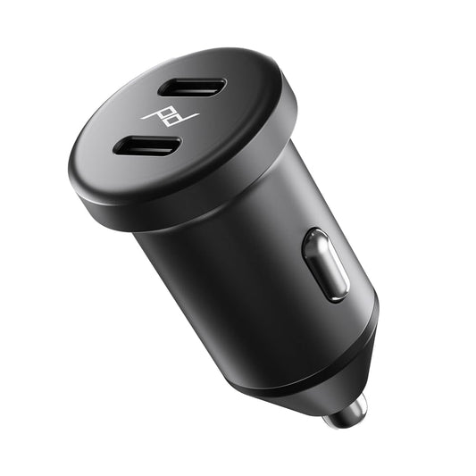 Peak Design Premium Dual USB-C Car Charger - 45W Total Output, Compact Metal Car Adapter, Fast Charging Compatible with iPhone, Android, Tablets