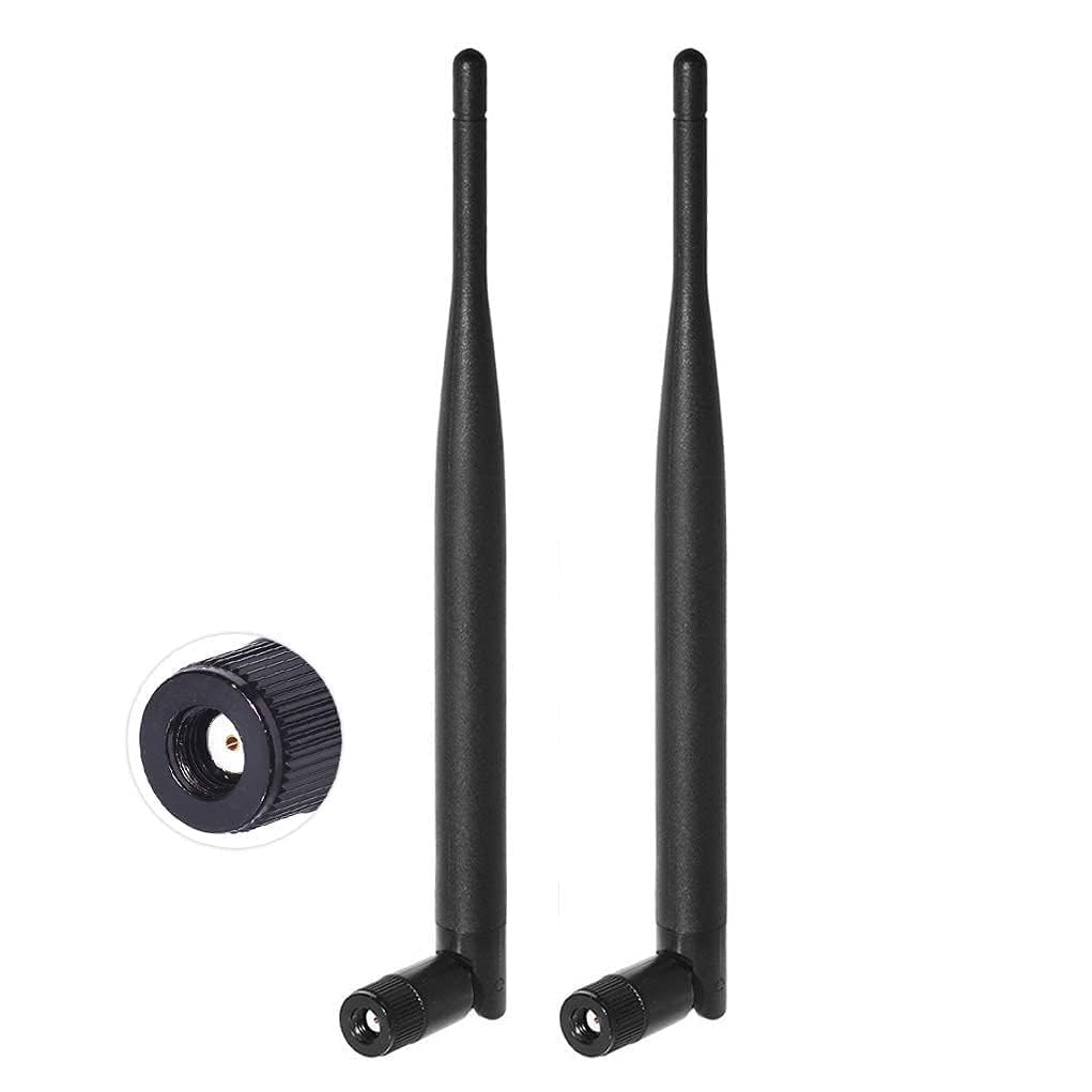 Bingfu Dual Band WiFi 2.4GHz 5GHz 5.8GHz 6dBi RP-SMA Male Antenna & 20cm 8 inch Extension Cable 2-Pack for M.2 NGFF Intel Wireless Network Card WiFi