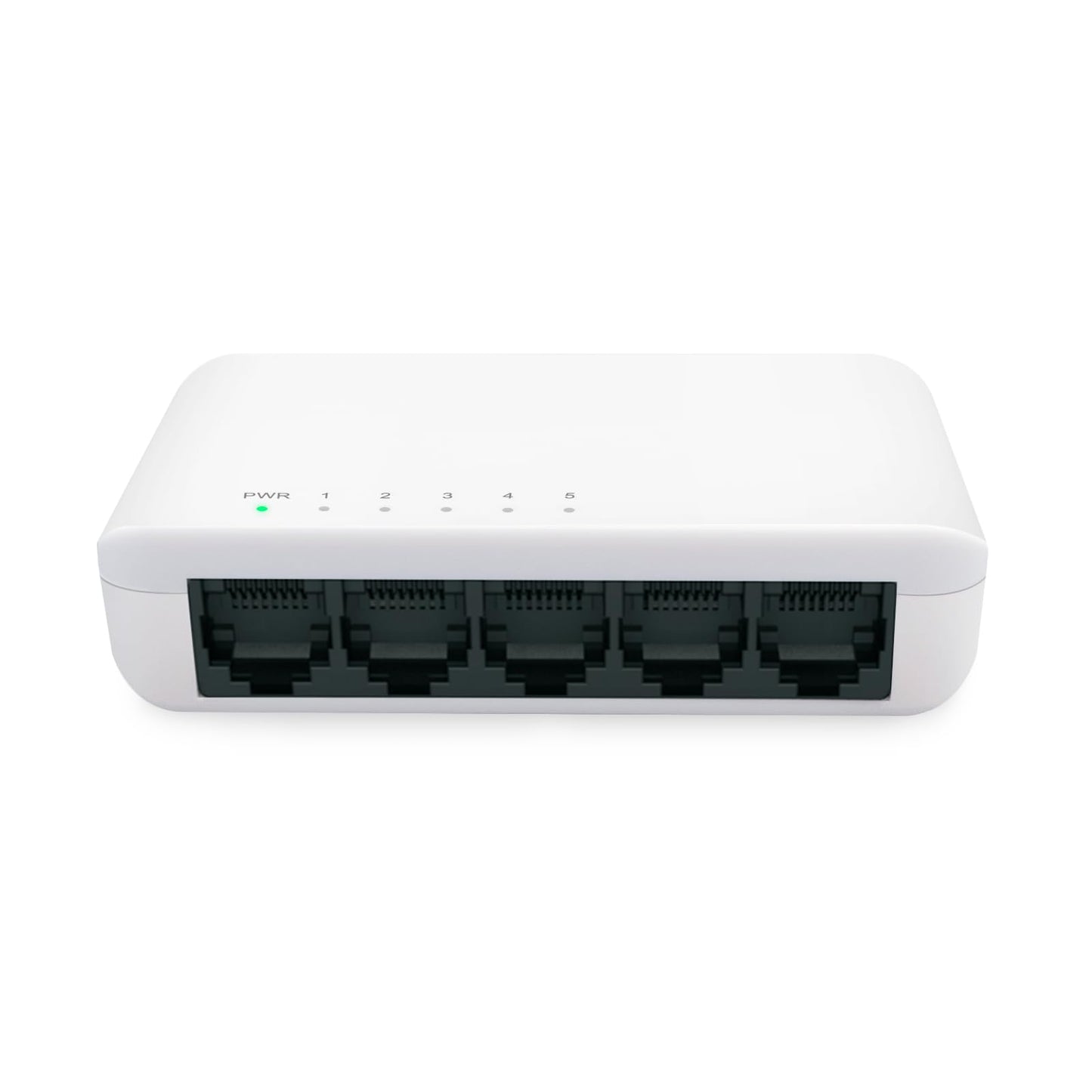 TODAAIR 5-Port Unmanaged 10/100 Mbps Ethernet Desktop Plastic Housing Switch, 5 X 10/100 Mbps Ports?Plug & Play