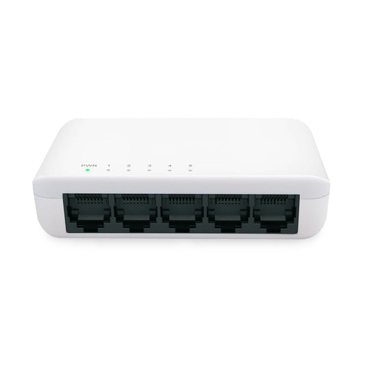 TODAAIR 5-Port Unmanaged 10/100 Mbps Ethernet Desktop Plastic Housing Switch, 5 X 10/100 Mbps Ports?Plug & Play